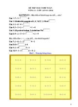 Đề thi Violympic Toán Lớp 1 - Vòng 11